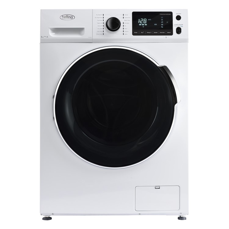 GRADE A1 - Belling FWD8614 8kg Wash 6kg Dry 1600rpm Freestanding Washer Dryer-White