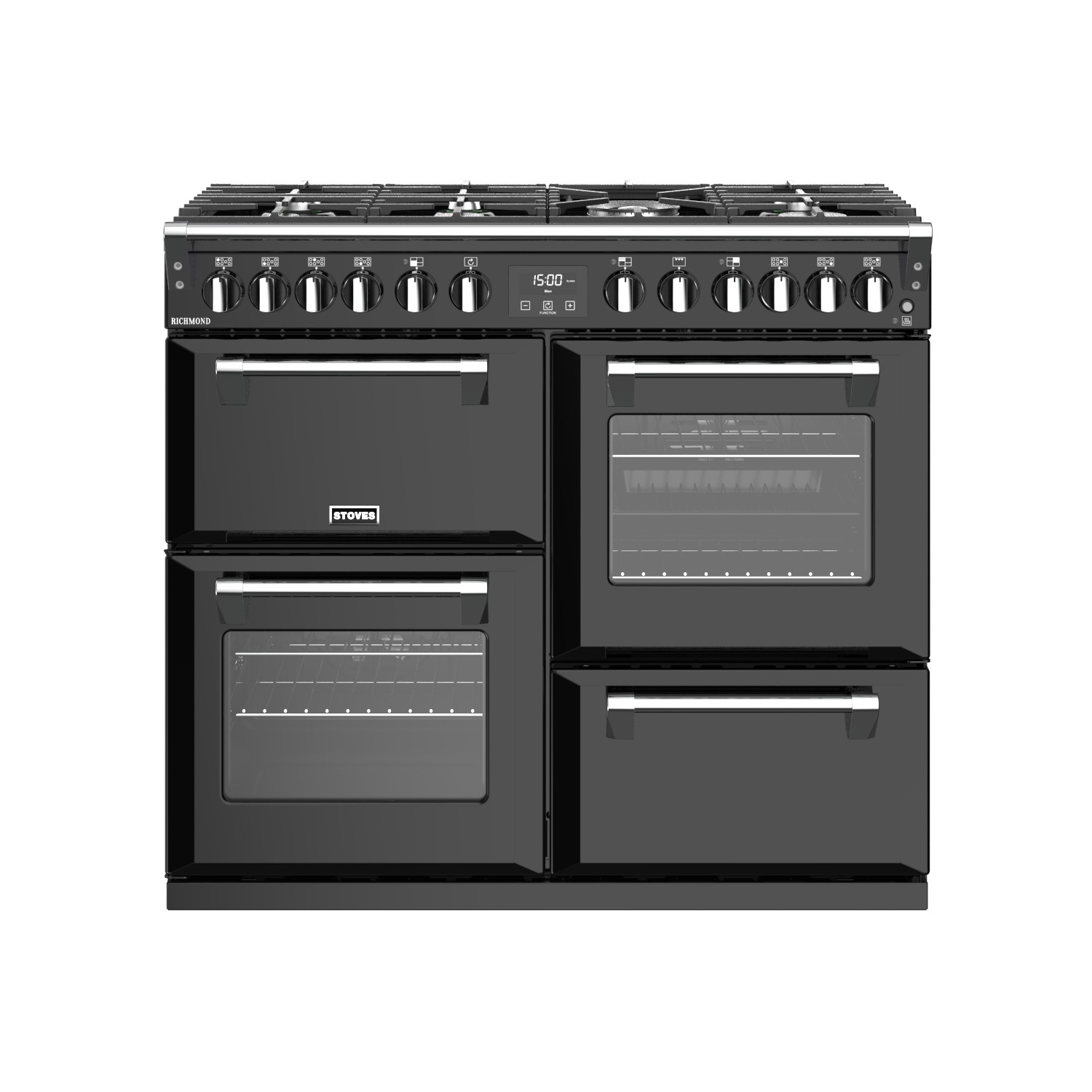 Stoves Richmond S1000DF 100cm Dual Fuel Range Cooker - Black