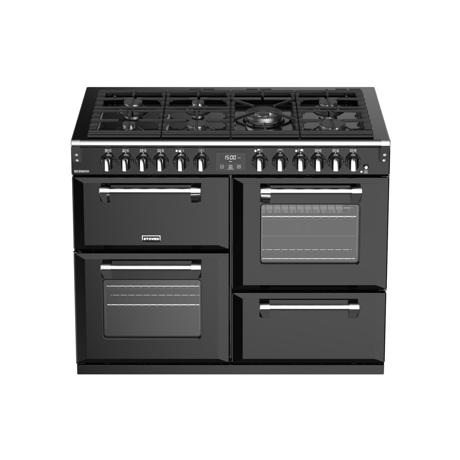 Refurbished Stoves Richmond S1100DF 110cm Dual Fuel Range Cooker Black