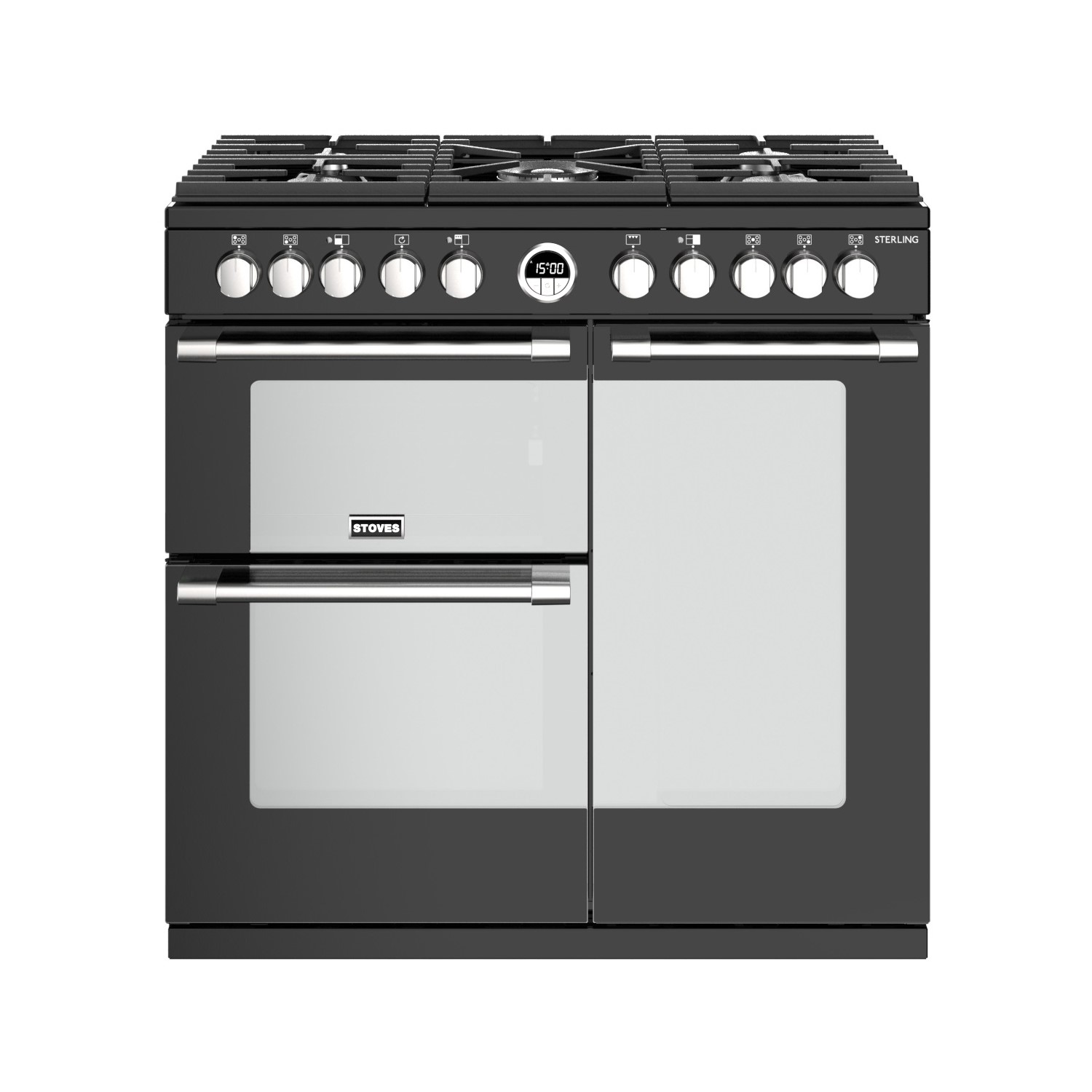 Stoves Sterling S900DF 90cm Dual Fuel Range Cooker - Black