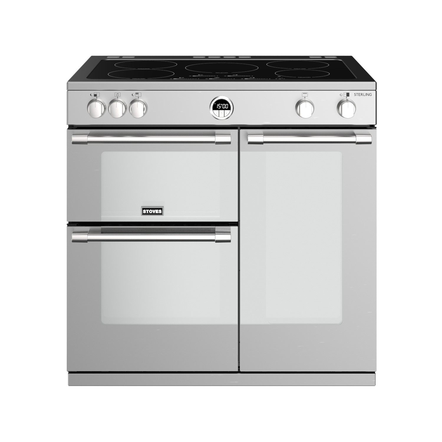 Stoves Sterling S900Ei 90cm Electric Range Cooker with Induction Hob - Stainless Steel