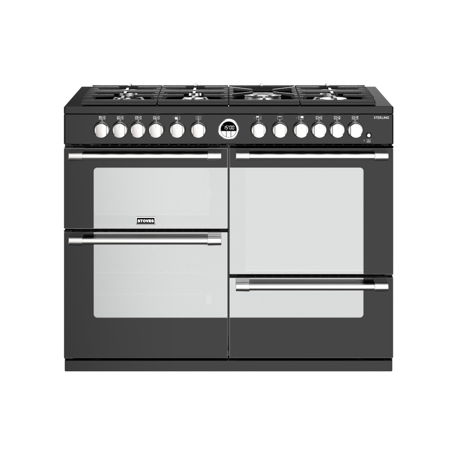 Stoves Sterling S1100DF 110cm Dual Fuel Range Cooker - Black