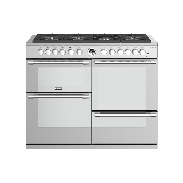 Refurbished Stoves Sterling S1100DF 110cm Dual Fuel Range Cooker Stainless Steel