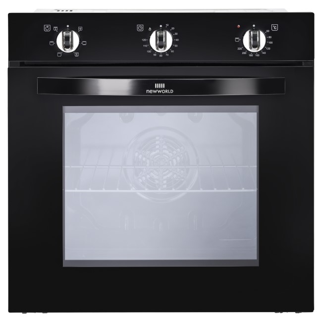 New World NW602F 73L Fanned-assisted Electric Single Oven - Black