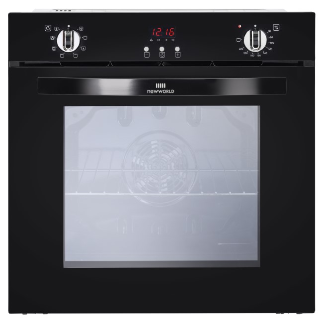 New World NW602MF 73L Multifunction Electric Single Oven With Programmable Timer - Black