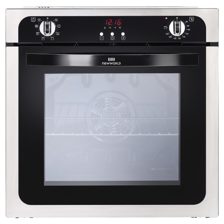 GRADE A2 - New World NW602MF 73L Multifunction Electric Single Oven With Programmable Timer - Stainless Steel