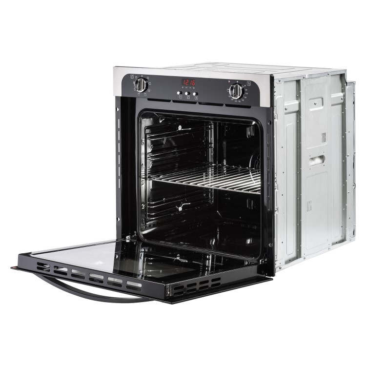GRADE A2 - New World NW602MF 73L Multifunction Electric Single Oven With Programmable Timer - Stainless Steel