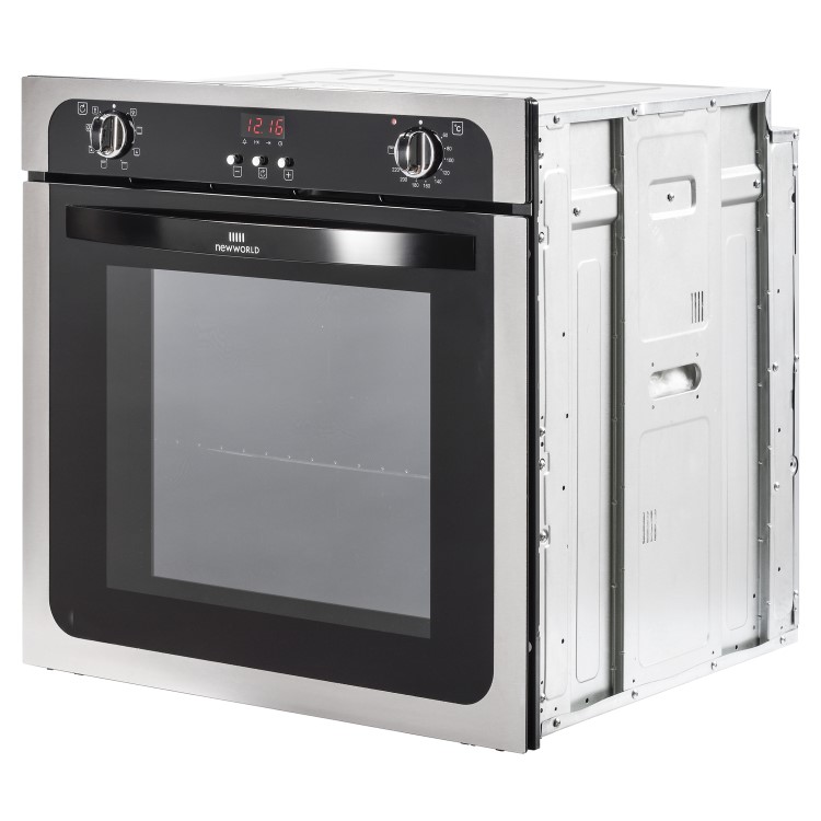 GRADE A2 - New World NW602MF 73L Multifunction Electric Single Oven With Programmable Timer - Stainless Steel