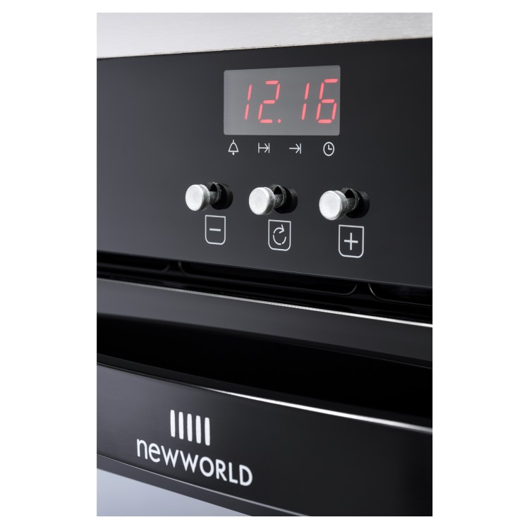 GRADE A2 - New World NW602MF 73L Multifunction Electric Single Oven With Programmable Timer - Stainless Steel