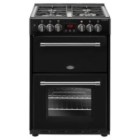 Belling 444444714 Farmhouse 60DF 60cm Dual Fuel Mini Range Cooker - Black