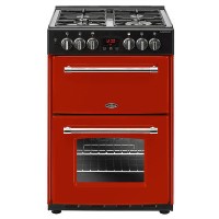 Belling Farmhouse 60cm Double Oven Dual Fuel Mini Range Cooker - Hot Jalapeno