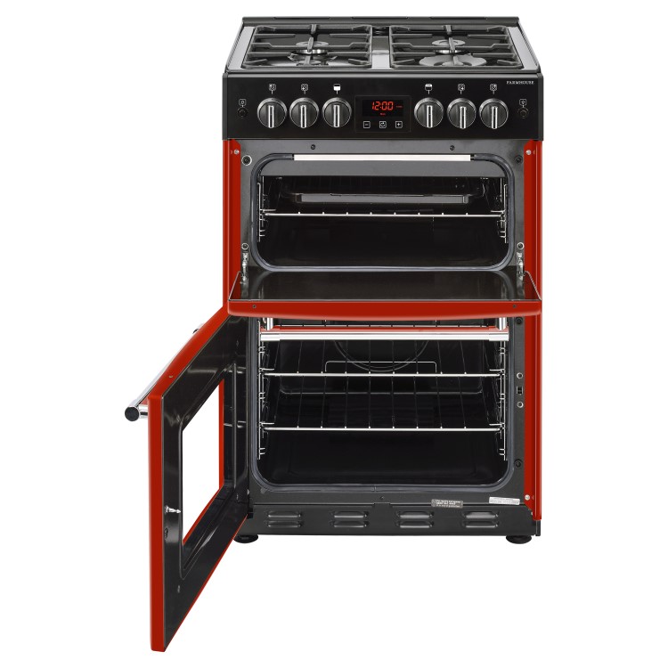 Belling Farmhouse 60G 60cm Double Oven Gas Mini Range Cooker - Hot Jalapeno