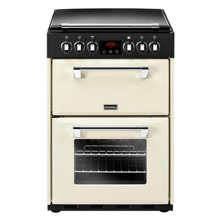 GRADE A2 - Stoves Richmond 600E 60cm Double Oven Electric Cooker with Ceramic Hob and Lid - Cream