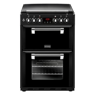 Refurbished Stoves Richmond 600DF 60cm Double Oven Dual Fuel Cooker With Bluetooth Connectivity Blac