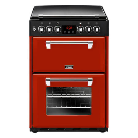 Stoves Richmond 600DF 60cm Double Oven Dual Fuel Cooker - Red