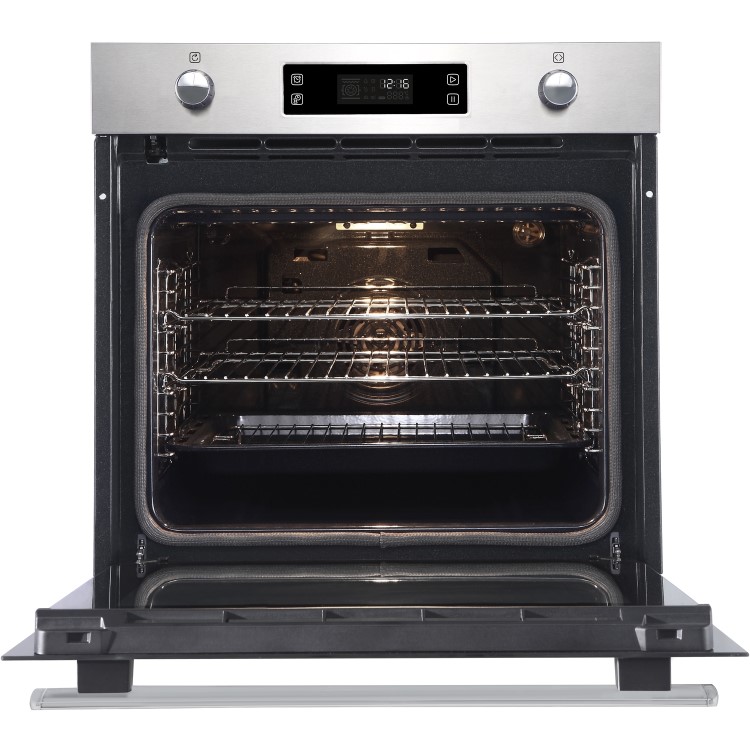 Belling BI602MFPY 73L Built-in Multifunction Single Oven With Pyrolytic Cleaning - Black