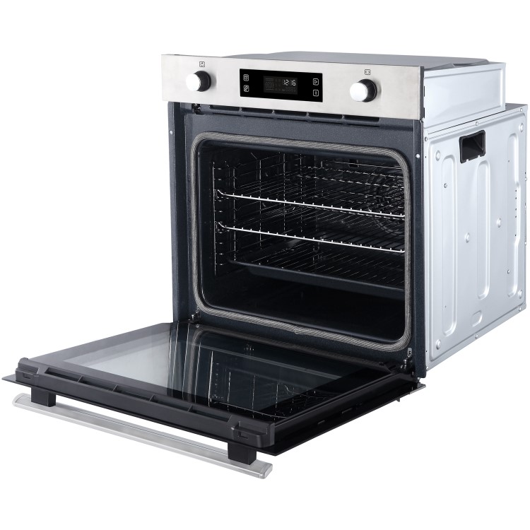 Belling BI602MFPY 73L Built-in Multifunction Single Oven With Pyrolytic Cleaning - Black