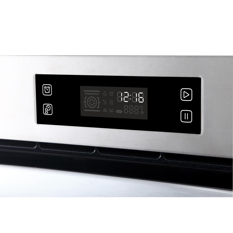 Belling BI602MFPY 73L Built-in Multifunction Single Oven With Pyrolytic Cleaning - Black