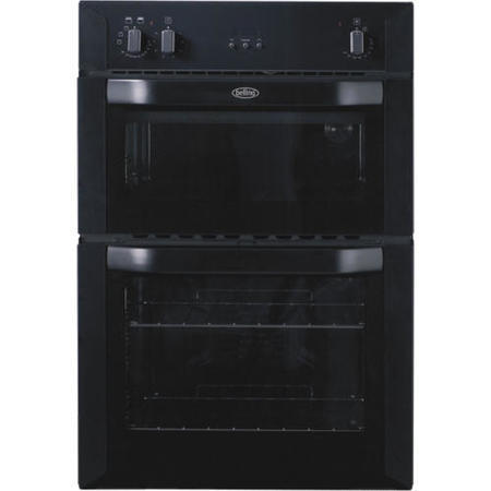 GRADE A1 - Belling 444449591 BI90FP Electric Built In Double Oven - Black