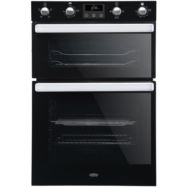 Refurbished Belling BI902FP 60cm Double Built In Electric Oven Black