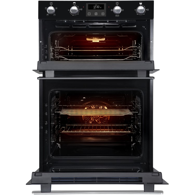 Refurbished Belling BI902FP 60cm Double Built In Electric Oven Black