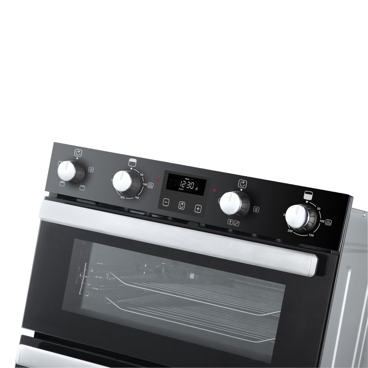 Refurbished Belling BI902FP 60cm Double Built In Electric Oven Black