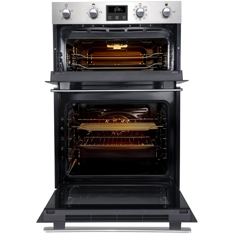 Belling BI902MFCT Built In Double Oven with Catalytic Liners - Stainless Steel