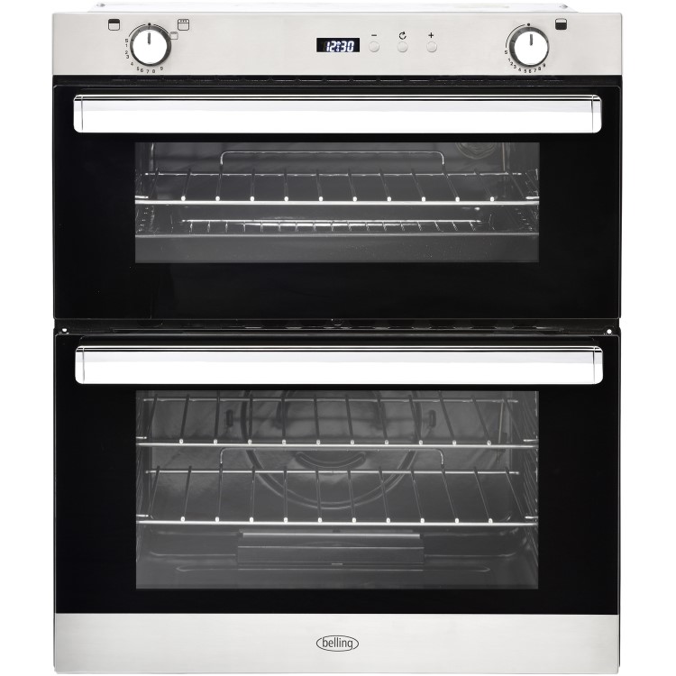 Belling Built Under Gas Double Oven - Stainless Steel