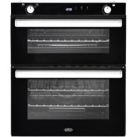 GRADE A2 - Belling BI702G Built-under Gas Double Oven With Cook-to-off Timer - Black