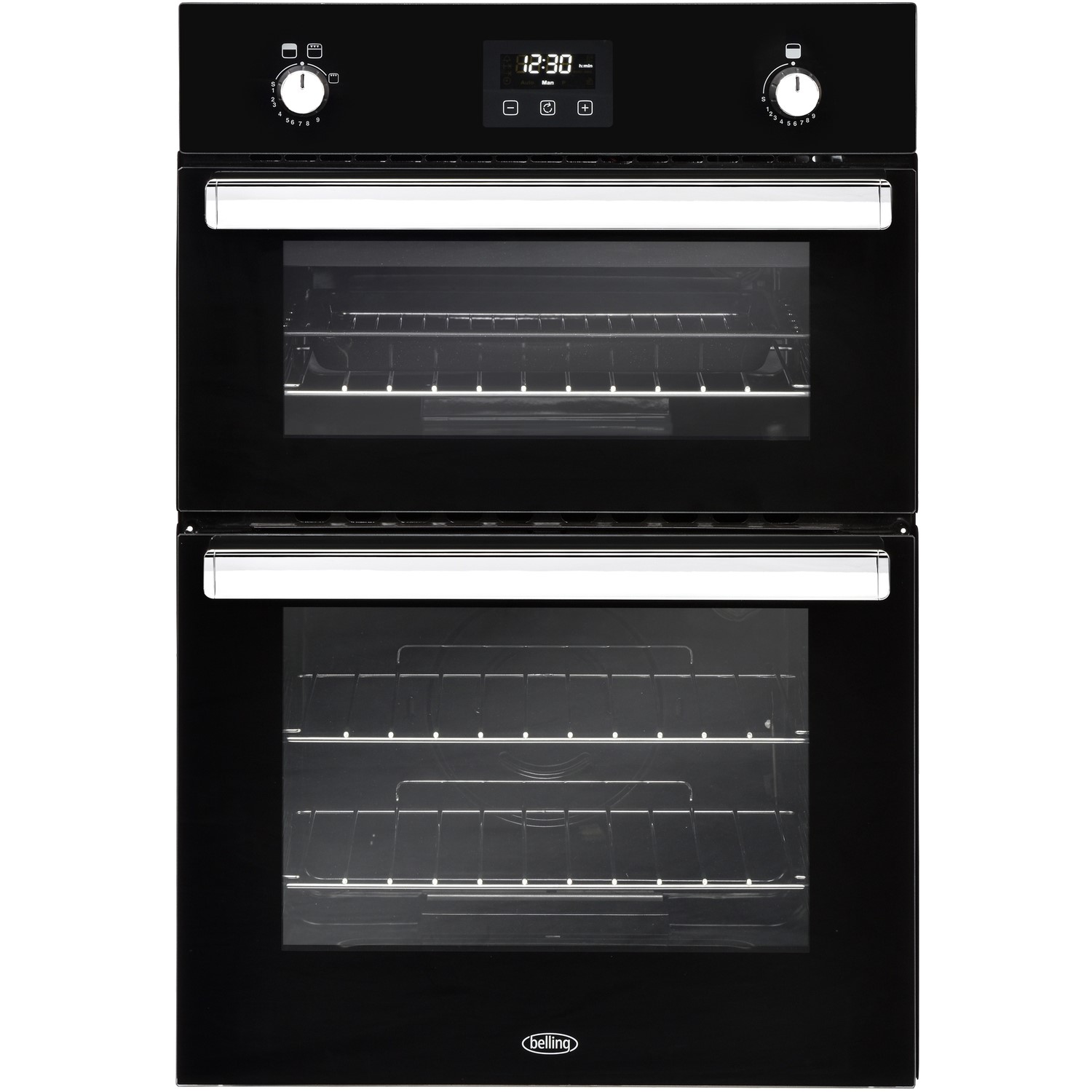 Belling BI902G Built In Gas Double Oven - Black