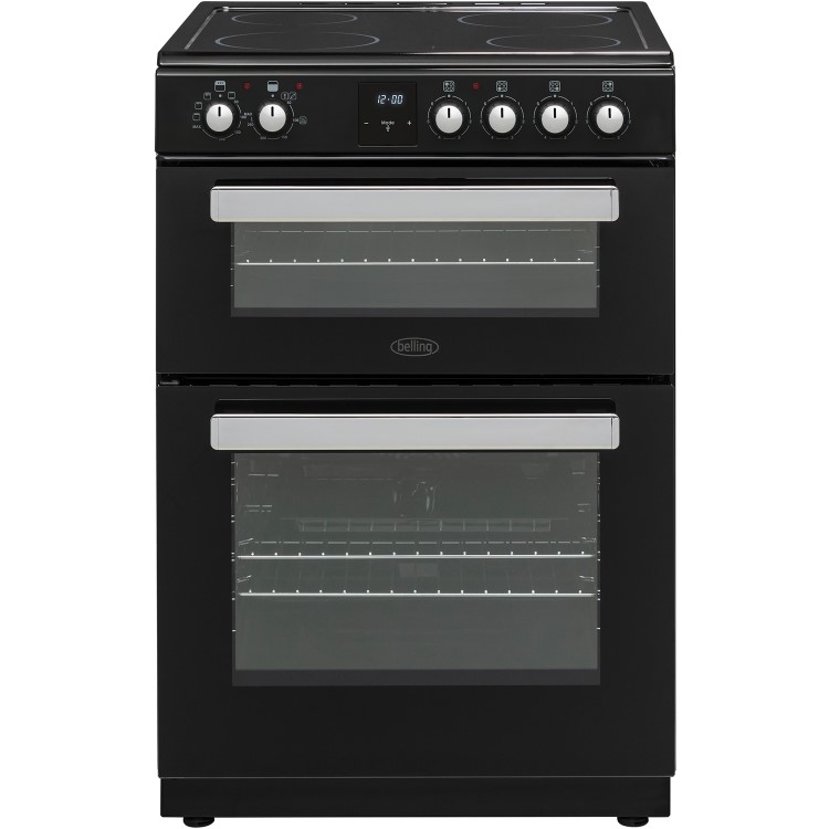 Belling FSE608DPc 60cm Double Oven Electric Cooker With Ceramic Hob - Black