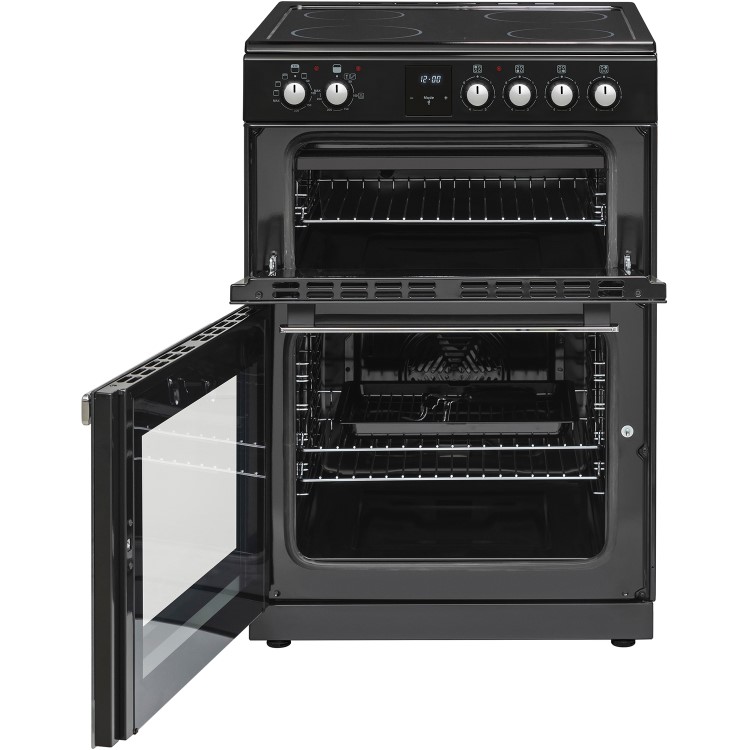 Belling FSE608DPc 60cm Double Oven Electric Cooker With Ceramic Hob - Black