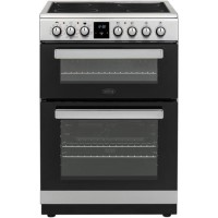 Belling FSE608MFc 60cm Double Oven Multifunction Electric Cooker With Ceramic Hob - Stainless Steel