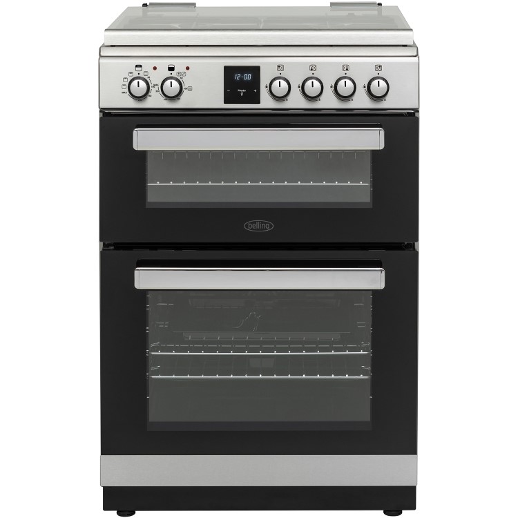 Belling FSDF608Dc 60cm Double Oven Dual Fuel Cooker - Stainless Steel
