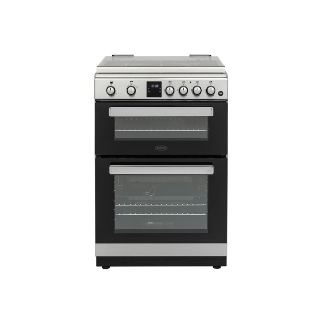 Belling FSG608DMc 60cm Double Oven Gas Cooker - Silver
