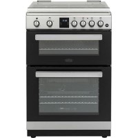 GRADE A1 - Belling FSG608DMc 60cm Double Oven Gas Cooker - Silver