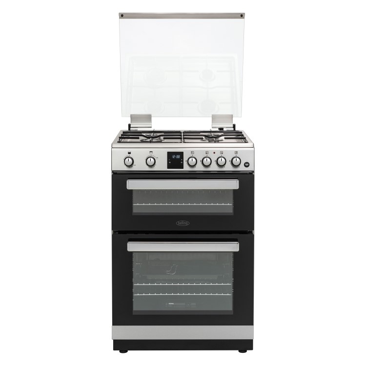 GRADE A1 - Belling FSG608DMc 60cm Double Oven Gas Cooker - Silver