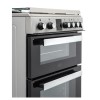 Belling FSG608DMc 60cm Double Oven Gas Cooker - Silver
