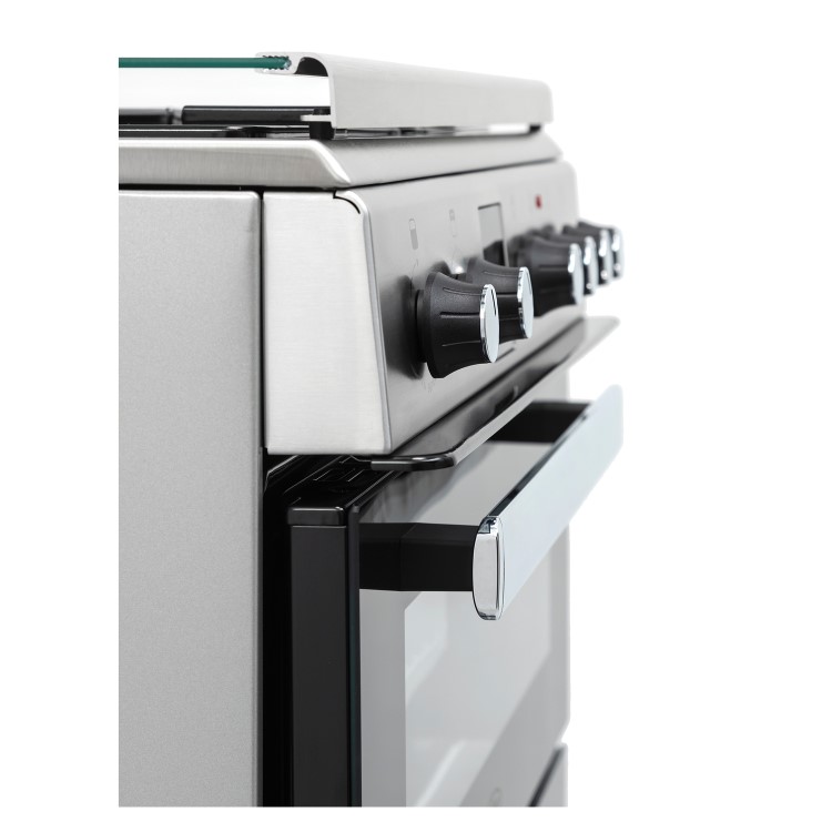 GRADE A1 - Belling FSG608DMc 60cm Double Oven Gas Cooker - Silver