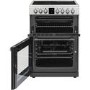 Belling FSE608MFc 60cm Double Oven Multifunction Electric Cooker With Ceramic Hob - Stainless Steel