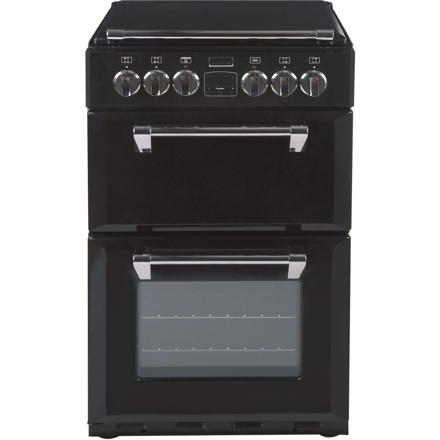 Stoves Richmond 550E 55cm Double Oven Electric Cooker with Ceramic Hob and Lid - Black