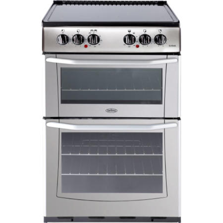 GRADE A3 - Heavy cosmetic damage - Belling Enfield E552 55cm Slot-in Electric Cooker Silver