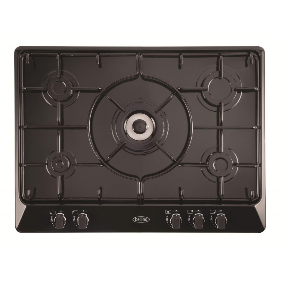 Belling GHU70GE Mk2 68cm Wide Five Zone Gas Hob Black 444449502