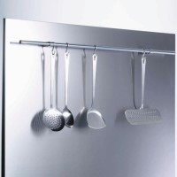 GRADE A1 - Belling SBK90R 90cm Stainless Steel Splashback with Rail