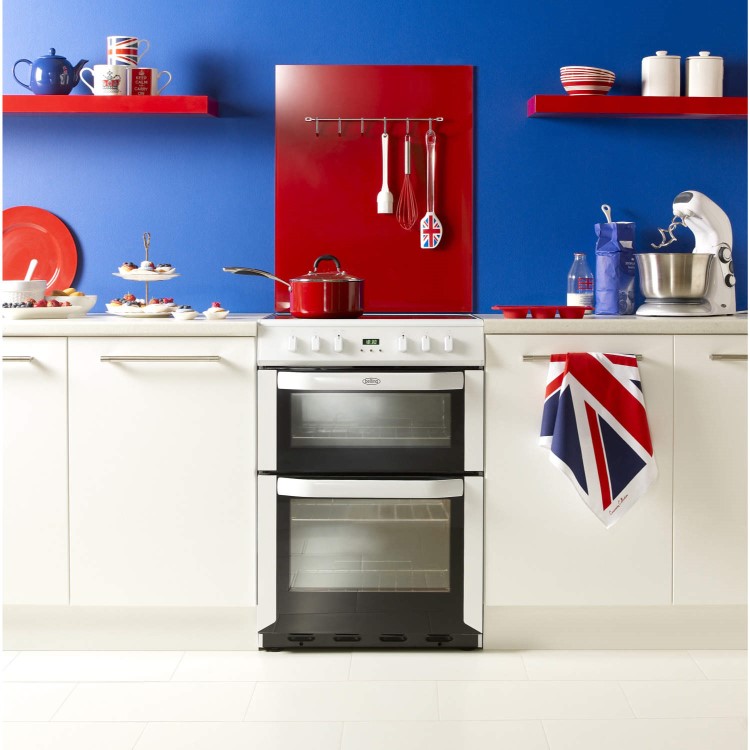 Belling FSE60DOP 60cm Freestanding Double Oven Electric Cooker in White