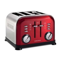 Morphy Richards 44732 Accents Red 4 Slice Toaster