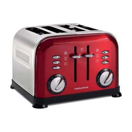 Morphy Richards 44732 Accents Red 4 Slice Toaster