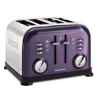 Morphy Richards 44737 Accents Plum 4 Slice Toaster