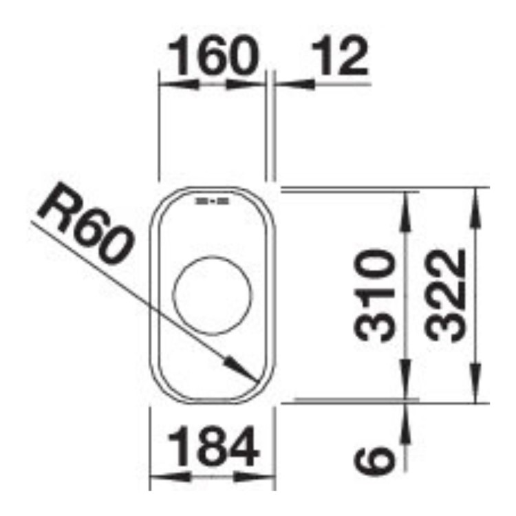 Blanco Supra 160-U Single Bowl Undermount Stainless Steel Kitchen Sink