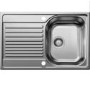 Single Bowl Inset Chrome Stainless Steel Kitchen Sink - Blanco Tipo 45-S Compact